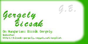 gergely bicsak business card
