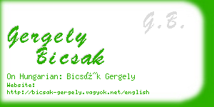 gergely bicsak business card